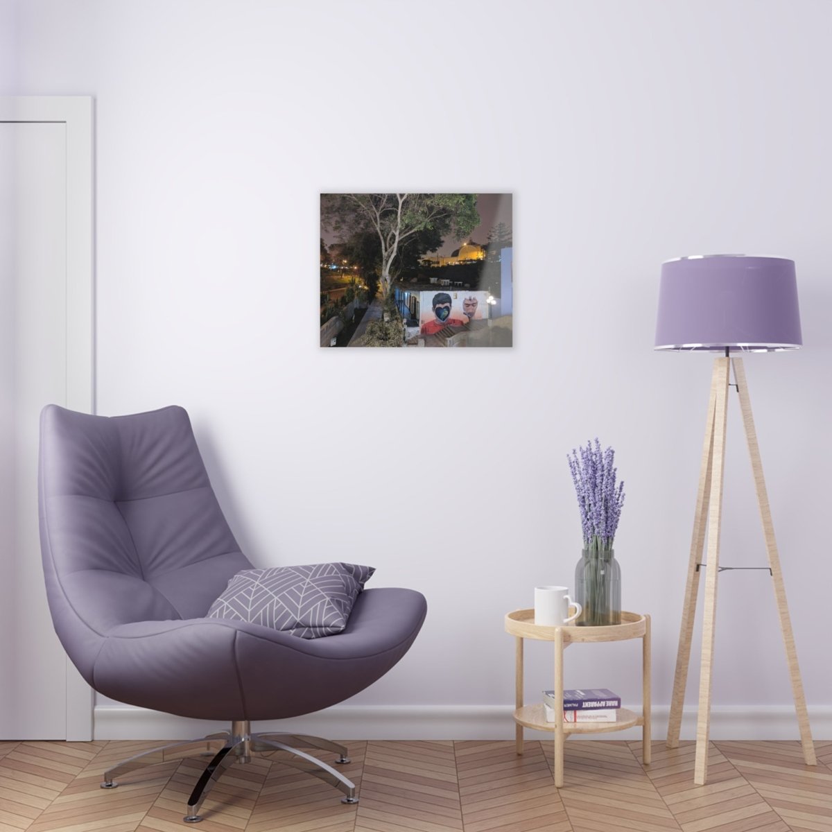Barranco, Lima Peru by night on Acrylic Glass Wall Art - Cosas y Punto