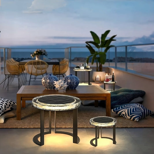 OUTDOOR SOLAR POWER LED GARDEN TABLE - Cosas y Punto