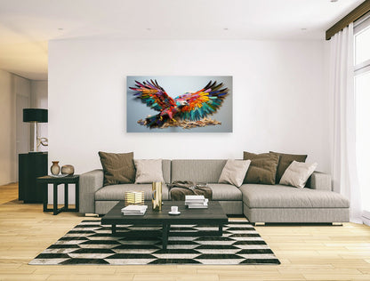 Aerial Majesty: Osprey in Fluorescent Mosaic - Cosas y Punto