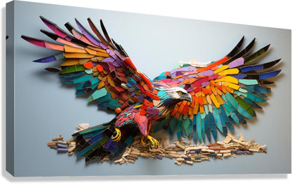 Aerial Majesty: Osprey in Fluorescent Mosaic - Cosas y Punto
