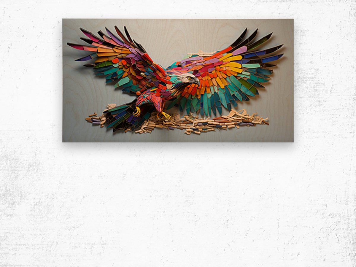 Aerial Majesty: Osprey in Fluorescent Mosaic - Cosas y Punto