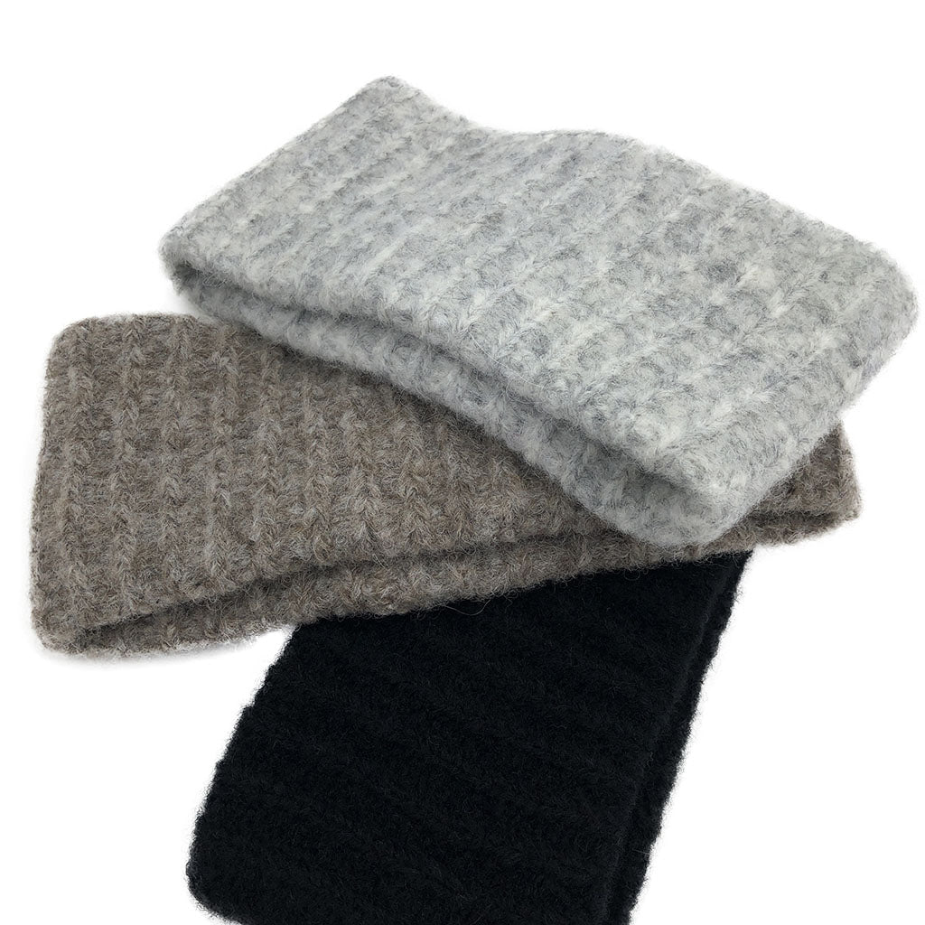 Autumn Ribbed Alpaca Ear Warmer - Cosas y Punto