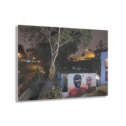 Barranco, Lima Peru by night on Acrylic Glass Wall Art - Cosas y Punto