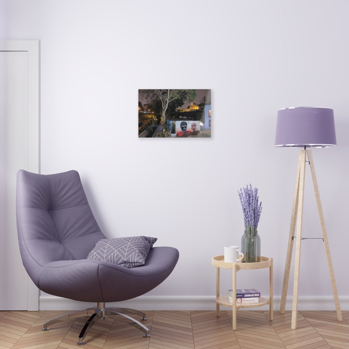 Barranco, Lima Peru by night on Acrylic Glass Wall Art - Cosas y Punto
