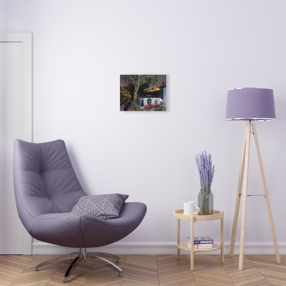 Barranco, Lima Peru by night on Acrylic Glass Wall Art - Cosas y Punto
