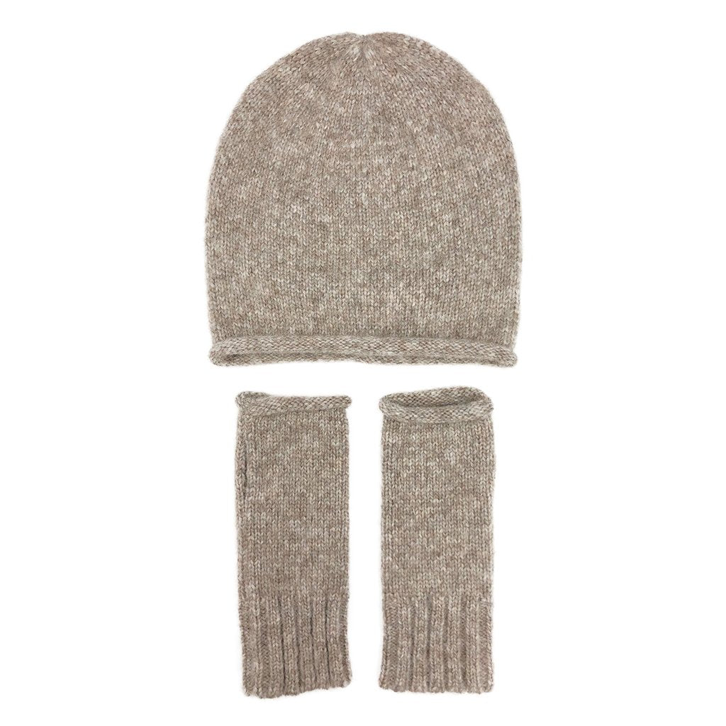 Beige Essential Knit Alpaca Beanie - Cosas y Punto