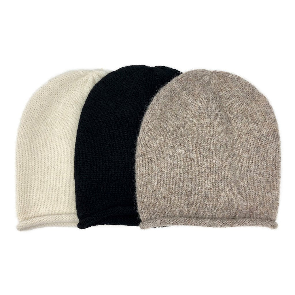 Beige Essential Knit Alpaca Beanie - Cosas y Punto