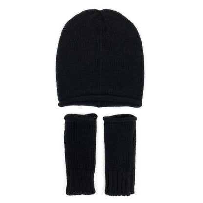 Black Essential Knit Alpaca Beanie - Cosas y Punto