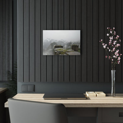 Clouds Passing Machu Picchu on Acrylic Glass Wall Art - Cosas y Punto