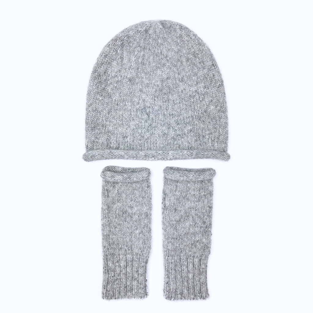 Gray Essential Knit Alpaca Beanie - Cosas y Punto