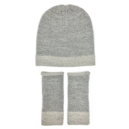 Gray Interwoven Alpaca Gloves - Cosas y Punto