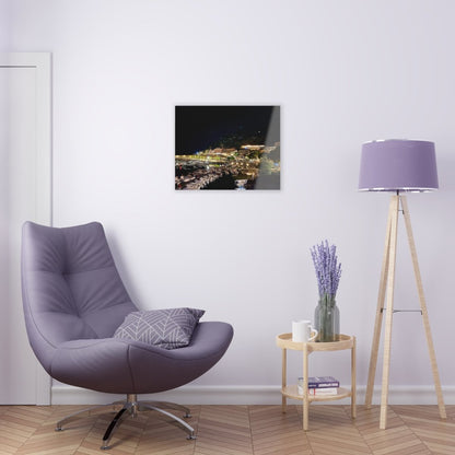Maratea Bay at night on Acrylic Glass Wall Art - Cosas y Punto