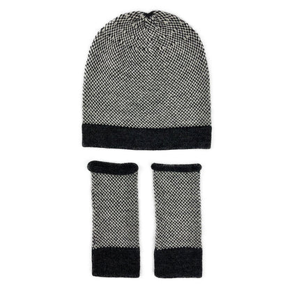 Midnight Interwoven Alpaca Gloves - Cosas y Punto