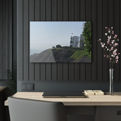 Miraflores Lighthouse in Lima Peru on Acrylic Glass Wall Art - Cosas y Punto