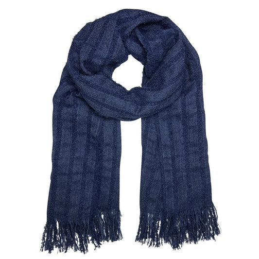 Navy Loop Knit Alpaca Scarf - Cosas y Punto