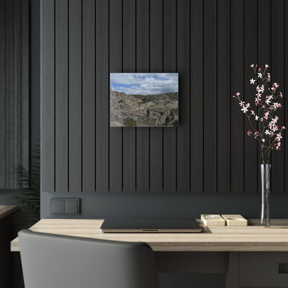 Overlooking Sassi di Matera on Acrylic Glass Wall Art - Cosas y Punto