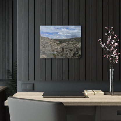 Overlooking Sassi di Matera on Acrylic Glass Wall Art - Cosas y Punto