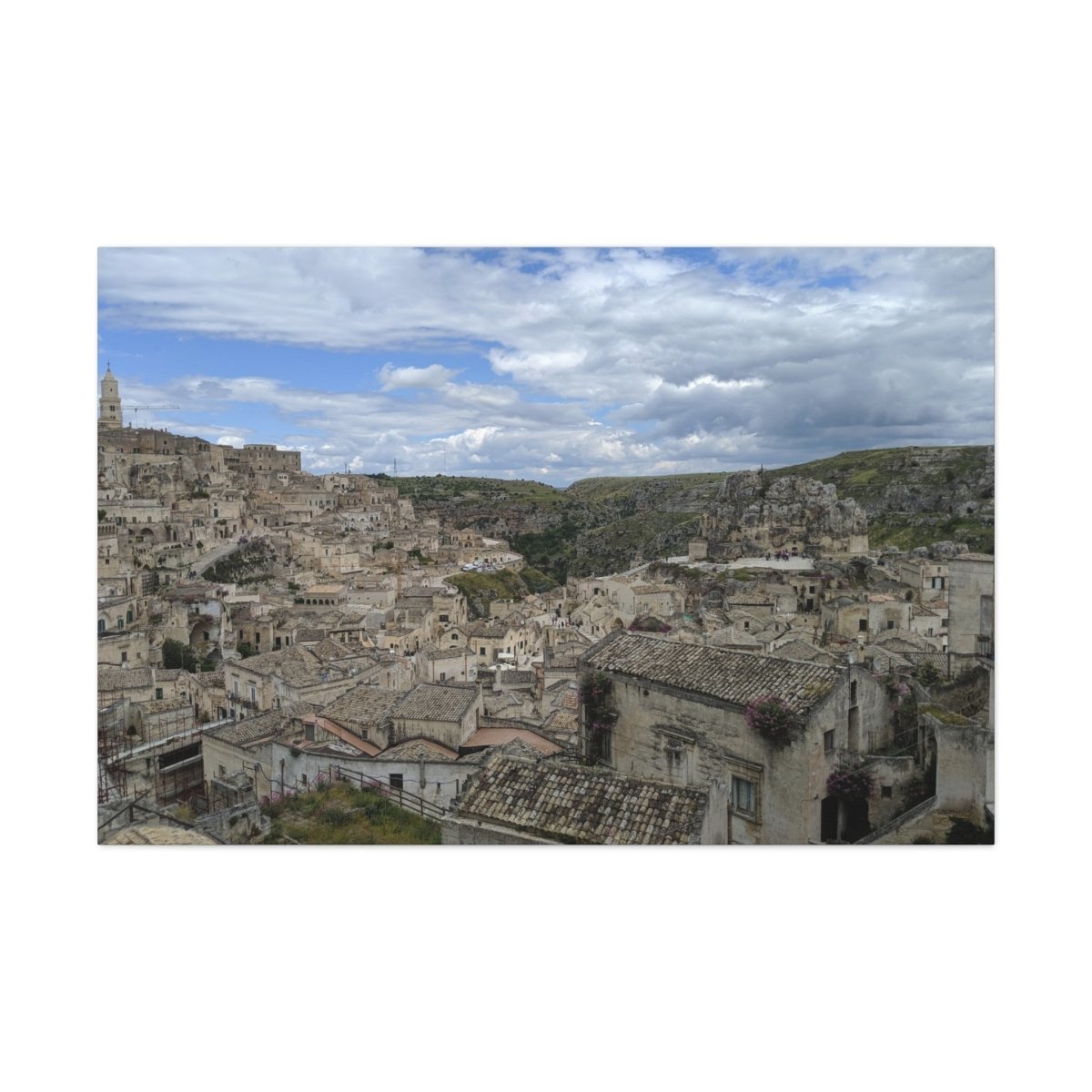 Overlooking Sassi di Matera on Canvas - Cosas y Punto