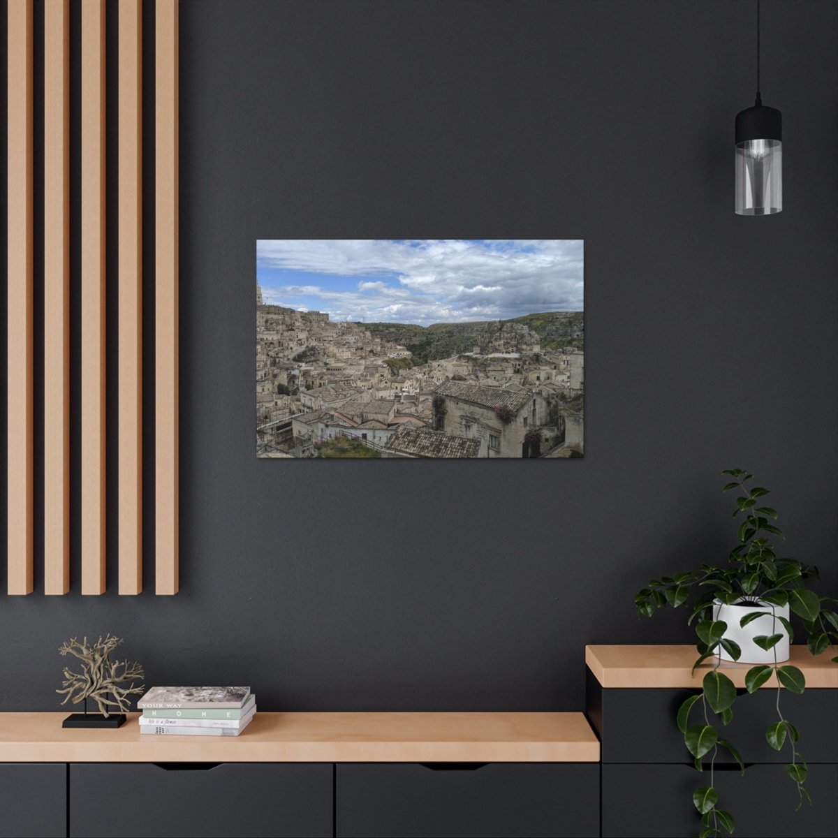 Overlooking Sassi di Matera on Canvas - Cosas y Punto