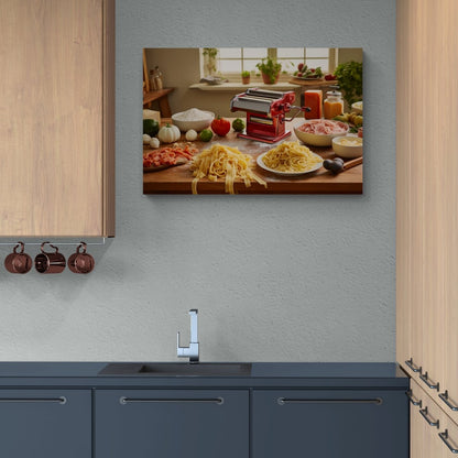 Pasta Perfection: Culinary Masterpiece on Acrylic Glass Wall Art - Cosas y Punto