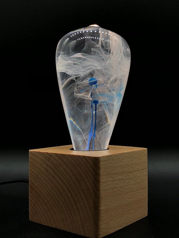 Resin LED Lightbulb - Blue-drop - Cosas y Punto