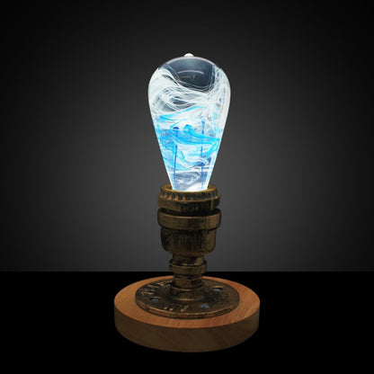 Resin LED Lightbulb - Blue-drop - Cosas y Punto