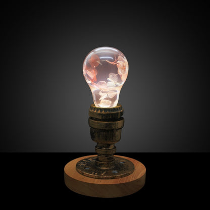 Resin LED Lightbulb - Pink Hydrangea - Cosas y Punto