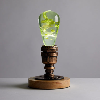 Resin LED Lightbulb - White Hydrangea - Cosas y Punto
