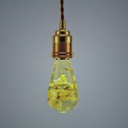 Resin LED Lightbulb - White Hydrangea - Cosas y Punto