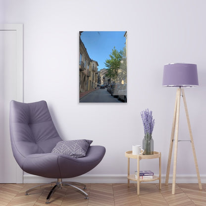 Street in Matera, Italy on Acrylic Glass Wall Art - Cosas y Punto