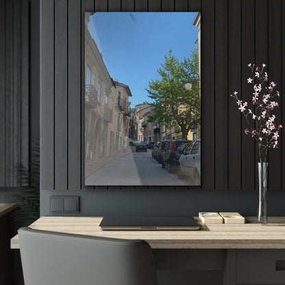 Street in Matera, Italy on Acrylic Glass Wall Art - Cosas y Punto